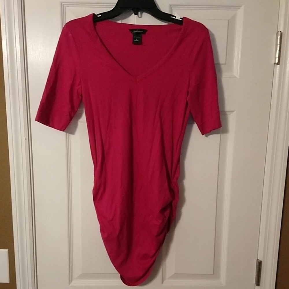 Moda International Pink V Neck Tunic Size Small